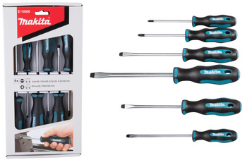 MAKITA E-10506 6-CZĘŚCIOWY ZESTAW WKRĘTAKÓW SL/PH
