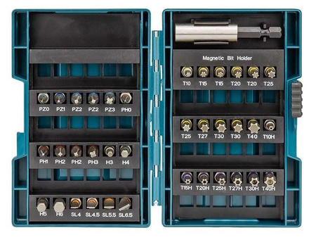 MAKITA B-53908 ZESTAW WIERTEŁ I BITÓW 62szt MAKPAC