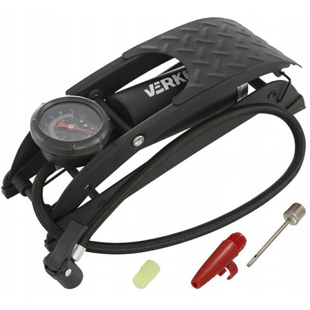 VERKE V83140 POMPKA NOŻNA JEDNOTŁOKOWA Z MANOMETREM