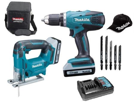 MAKITA DK18298X1 Zestaw Wkrętarka +Wyrzynarka +217pc