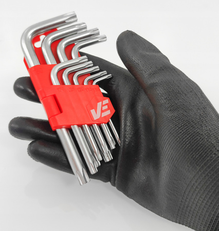 VERKE V35500 ZESTAW KLUCZY TORX 9 SZTUK KRÓTKIE T10-T50