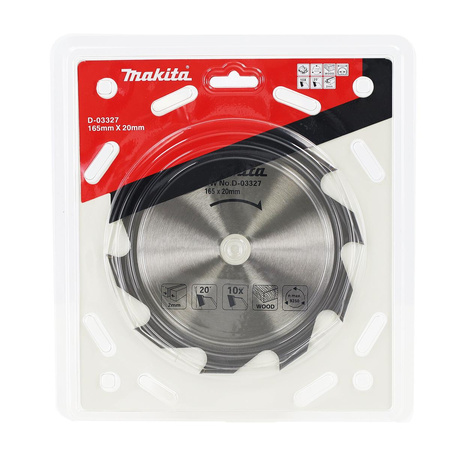 MAKITA D-03327 Tarcza piła do cięcia drewna 165x20 10 Zębów
