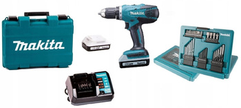 MAKITA DF457DWE Wiertarko Wkrętarka + OSPRZĘT 33 szt