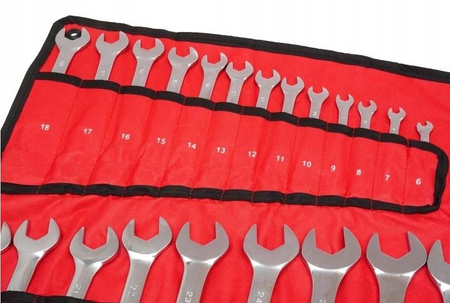 VERKE V35335 KLUCZE PŁASKO-OCZKOWE 6-32 MM 6-kąt ZESTAW