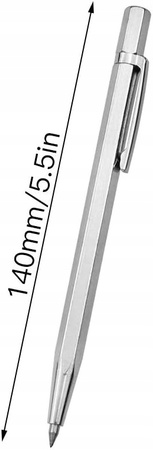 VERKE V05037 RYSIK TRASERSKI DO SZKŁA METALU CERAMIKI ŚLUSARSKI 14cm WĘGLIK WOLFRAMU