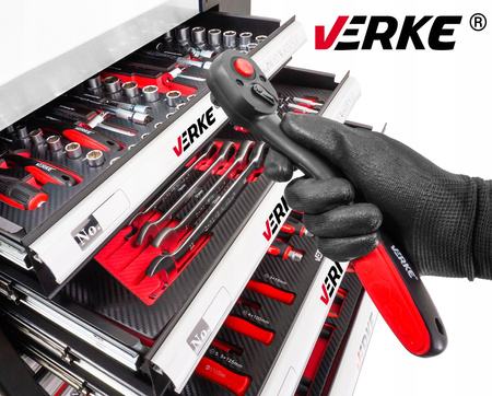 VERKE V33111 SZAFKA NARZĘDZIOWA 7 SZUFLAD+ 154 NARZĘDZI