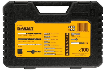 DeWALT DT71563 ZESTAW OSPRĘTU WIERTŁA BITY 100 SZT
