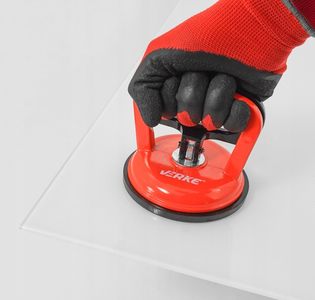 VERKE V08216 PRZYSSAWKA RĘCZNA UCHWYT SZYB SZKŁA BLACHY PŁYT PŁYTEK GLAZURY 115MM 40KG