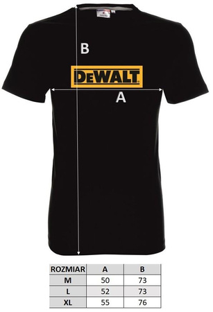 KOSZULKA T-SHIRT MĘSKI Z LOGO DeWALT rozmiar XL