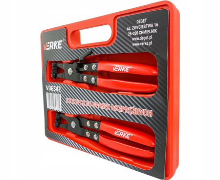 VERKE V06342 SZCZYPCE DO OPASEK ZACISKOWYCH ROZPRĘŻNYCH - 2 SZTUKI