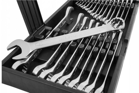 VERKE V35337 KLUCZE PŁASKO-OCZKOWE 25 EL. 6-32mm KASETA