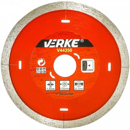 VERKE V44350 TARCZA DIAMENTOWA DO PŁYTEK 125 mm 1,2 mm