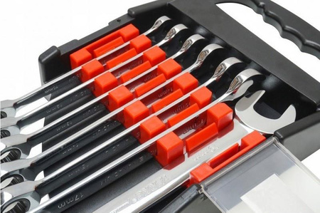 VERKE V35415 KLUCZE PŁASKO-OCZKOWE Z GRZECHOTKĄ 10-19mm