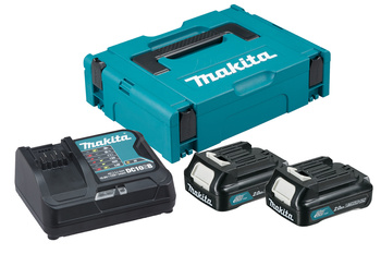 MAKITA ZESTAW ZASILAJĄCY 12V CXT 197658-5 ŁADOWARKA + 2x2,0Ah BL1021B + DC10SB