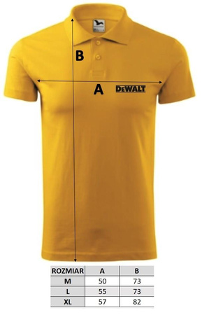 KOSZULKA POLO MĘSKA Z LOGO DeWALT rozmiar M