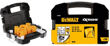 DeWALT DT90350 ZESTAW OTWORNIC EXTREME 16-64mm 13pc