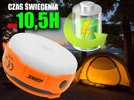 VERKE V87550 LAMPKA SOLARNA WARSZTATOWA AKUMULATOROWA LED LATARKA KEMPINGOWA TURYSTYCZNA