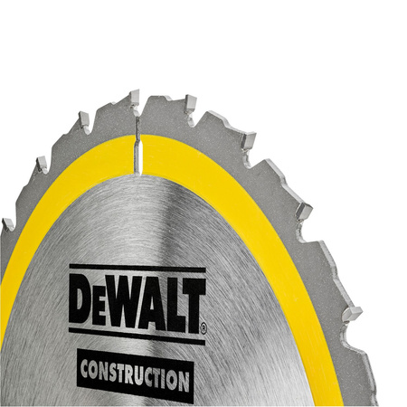 DEWALT DT1952 PIŁA TARCZOWA DO CIĘCIA DREWNA 216/30MM GRUBOŚĆ CIĘCIA 2,6MM 24 ZĘBY CONSTRUCTION