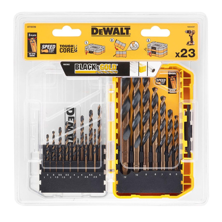 DeWALT DT70729 ZESTAW WIERTEŁ DO METALU HSS-G 23pc