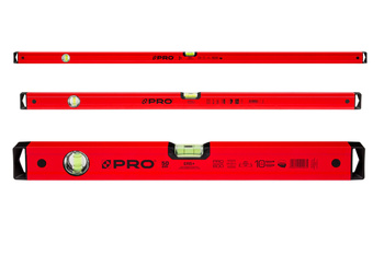 PRO PRO600 PRO-A1Z02 ZESTAW POZIOMNIC 3-01-01-A1-Z02 CZERWONA 50,100,150 CM