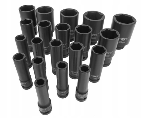 VERKE V39468 ZESTAW NASADEK UDAROWYCH 1/2" 10-38mm - 20 SZTUK