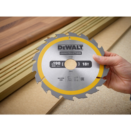 DeWALT DT1943 TARCZA DO DREWNA DO PILAREK RĘCZNYCH 190 x 30mm 18T