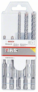 BOSCH ZESTAW WIERTEŁ SDS+ PLUS-5X 5-10mm - 5 szt.