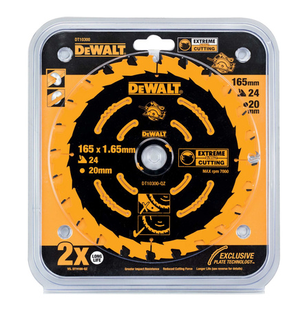 DEWALT DT10300 TARCZA DO DREWNA 165MM X 20MM 24T EXTREME