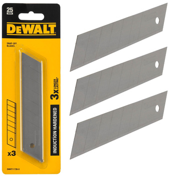 DeWALT DWHT11726 OSTRZA ŁAMANE 25mm HARTOWANE 3szt