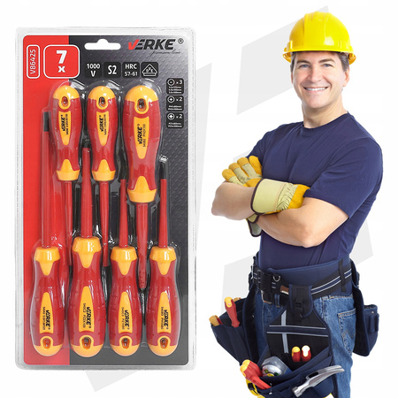 VERKE V86425 ZESTAW WKRĘTAKÓW IZOLOWANYCH 1000V S2