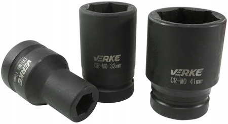 VERKE V39465 ZESTAW NASADEK UDAROWYCH 1" 17-41 MM