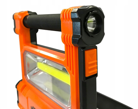 VERKE V87531 LAMPA HALOGEN BUDOWLANY LED AKU 20 W + LATARKA