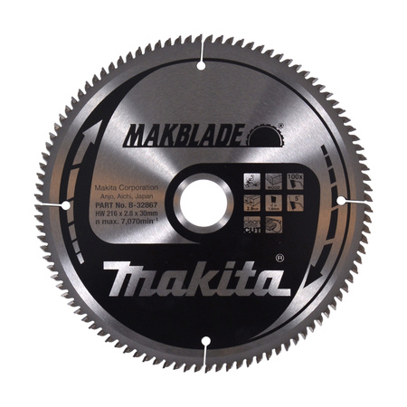MAKITA B-32867 TARCZA TNĄCA MAKBLADE 216x30MM 100Z