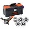 BLACK DECKER BEG220KA5 SZLIFIERKA 125mm + 5 TARCZ + SKRZYNKA