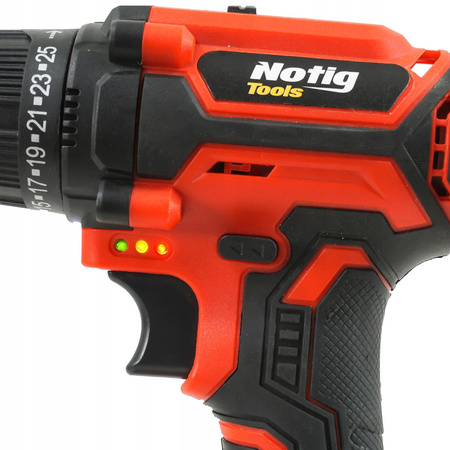 NOTIG N4340 WIERTARKO-WKRĘTARKA 12V 25Nm + 2x1,5Ah