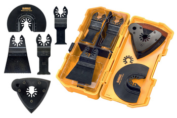 DEWALT DT20731 ZESTAW 8 NARZĘDZI WIELOFUNKCYJNYCH DO CIĘCIA I SZLIFOWANIA DREWNA, PVC, PŁYT G-K