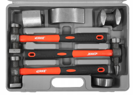 VERKE V86224 ZESTAW NARZĘDZI MŁOTKÓW BLACHARSKICH MŁOTKI BLACHARSKIE DO KAROSERII BLACHY