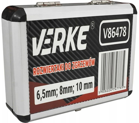 VERKE ZESTAW ROZWIERTAKÓW ZGRZEWÓW SPAWÓW 10 8 6,5 V86478