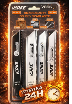 VERKE V86613 BRZESZCZOTY DO PIŁY SZABLASTEJ 152mm 12 sztuk