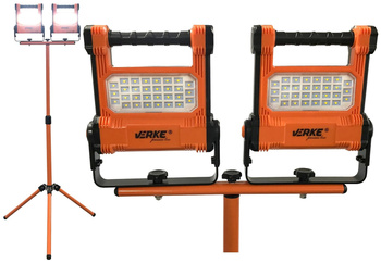VERKE 2x LAMPA HALOGEN BUDOWLANY 30 LED 230V + STATYW