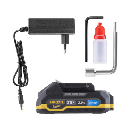 PROCRAFT ES32LI SEKATOR AKUMULATOROWY BEZSZCZOTKOWY 1X2.0AH 20V