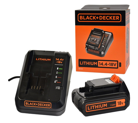 BLACK DECKER BCSS18B NOŻYCE DO TRAWY ŻYWOPŁOTU 18V ŁADOWARKA + AKU 1,5Ah