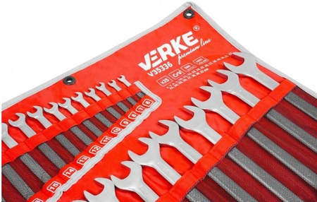 VERKE V35336 KLUCZE PŁASKO-OCZKOWE 25 EL 6-32mm POKROWIEC