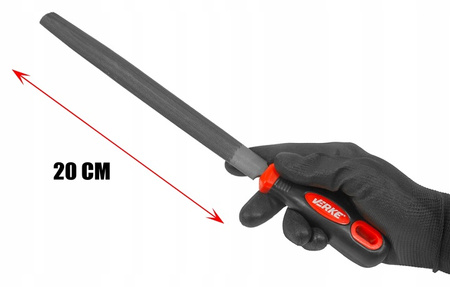 VERKE V05079 ZESTAW PILNIKÓW PILNIK ŚLUSARSKI ZDZIERAK TARNIK METALU PŁASKI OKRĄGŁY 20cm