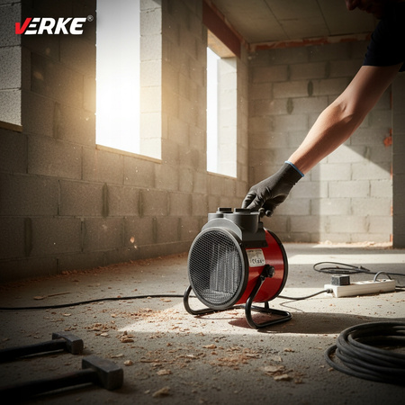 VERKE V80069 NAGRZEWNICA ELEKTRYCZNA 3500W TERMOWENTYLATOR OGRZEWACZ WENTYLATOR FARELKA