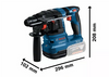 BOSCH GBH 185-LI MŁOTOWIERTARKA 18V SDS+ 1,9J + 2x4,0Ah + WALIZKA