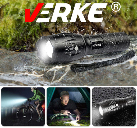 VERKE V87508 LATARKA TAKTYCZNA LED AKUMULATOROWA