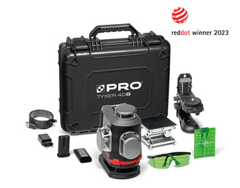 LASER TYXER 4DG ZESTAW PLUS WIELOLINIOWY KRZYŻOWY 4x360° - ZIELONA WIĄZKA