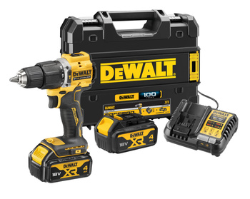 DEWALT DCD100YM2T WIERTARKO-WKRĘTARKA 68Nm 18V XR 4Ah 100 lat