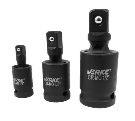 VERKE V39444 PRZEGUBY UDAROWE KULISTE 1/4", 3/8", 1/2"